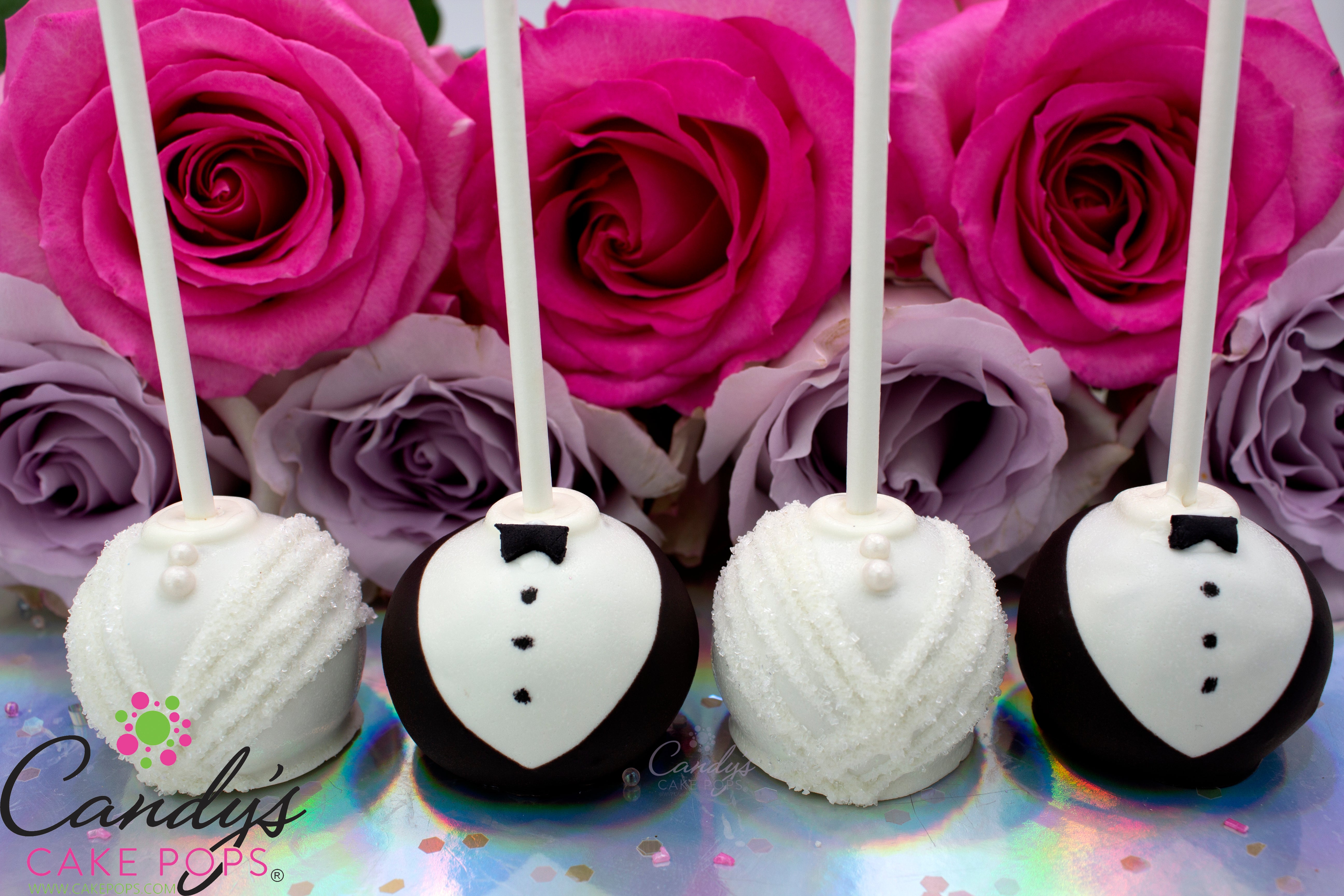 Bride & Groom Wedding Cake Pops